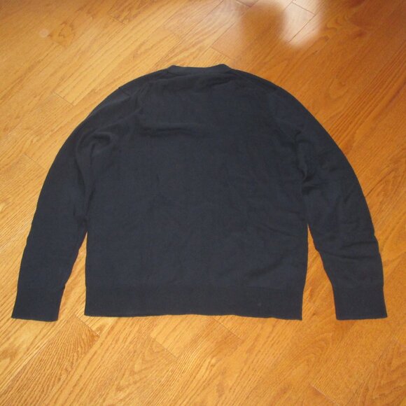 Men's Gap 100% Cotton Navy Blue Button Cardigan Size Small, 2 front pockets - Picture 2 of 3